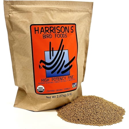 Harrison's Bird Foods High Potency Fine Certified Organic Non GMO Formula Bird Food 5lb