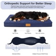 thumbnail image 4 of Exclusivo Mezcla Small Dog Bed with Removable and Washable Cover, Orthopedic Pet Bed for Crates, Non-Slip Bottom and Waterproof Liner, 30"×20", Navy Blue, 4 of 10