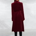 thumbnail image 4 of QASIEATN Fall Coats for Graceful Ladies Fashion, Fashion Long Sleeve Velvet Wind Coat Cardigan Jacket Coat, Womens Winter Tops, 4 of 7