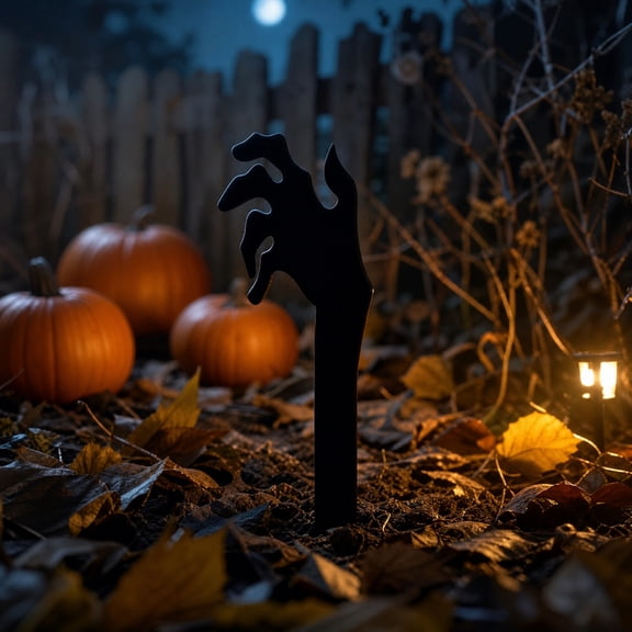 Halloween Black Hands Yard Signs Scary Silhouette Halloween Decorations for Outdoor Yard Lawn Garden Decor, 7.9in 1PCS