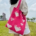 thumbnail image 4 of Kukuzhu Crochet Tote Bag Aesthetic Tote Bag Aesthetic Y2k Tote Bag Aesthetic Y2k Cute Tote Bags Aesthetic, 4 of 6