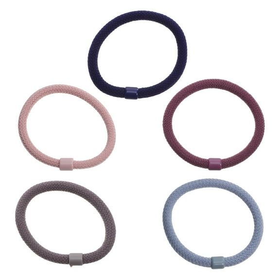LOLIPPYY 5Pcs Adjustable Hair Ties Assorted Color Elastic for Women Work Travel