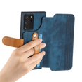 thumbnail image 4 of Decase Fashion Anti-Scratch Case for Samsung Galaxy Note 20 Ultra Shockproof Wallet Cover with RFID Blocking Wrist Strap Flip Credit Card Holder Slot, Folio PU Leather+TPU Bumper Back Cover,Blue, 4 of 5