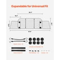thumbnail image 2 of VEVOR Dog Car Barrier 38.5"-61.6" Adjustable Pet Divider Gate for Trunk Cargo Area, 2 of 9