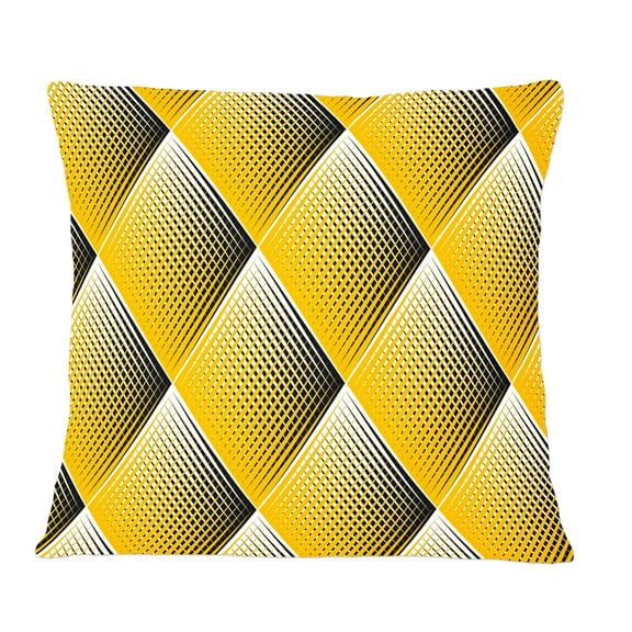 Designart Rhombus Retro Geometric ' Mid-Century Modern Throw Pillow - 12x20