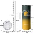 thumbnail image 5 of 20oz Green Bay Skinny Tumblers with Lid and Straws, Sports Travel Mug Keeps Drinks Cold & Hot Stainless Steel Insulated Cup, Gift for Football Fans, 5 of 6