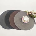 thumbnail image 3 of Dream Lifestyle 38cm Place Mat Woven Non-slip Round Coaster Pad Cafe Mug Dining Table Mat Home Decor, 3 of 8