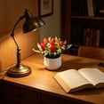 thumbnail image 4 of Artificial Miniature Potted Plants Ornament Tulips Artificial Flower Bonsai For Indoor Decor Desktop Artificial Green Plants, 4 of 6
