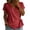 Red #12, variant on Linen Shirts Womens V Neck Wrap Tops Summer 2026 Short Sleeve Dressy Beach Blouses Elastic Waist Gauze Elegant Cotton Lightweight Tunics Red L
