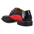 thumbnail image 3 of LIBERTYZENO Men's Leather Oxford Dress Shoes, Black/Red, 10.5, 3 of 7