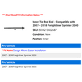 thumbnail image 2 of Inner Tie Rod End - Compatible with 2007 - 2018 Freightliner Sprinter 3500 2008 2009 2010 2011 2012 2013 2014 2015 2016 2017, 2 of 2