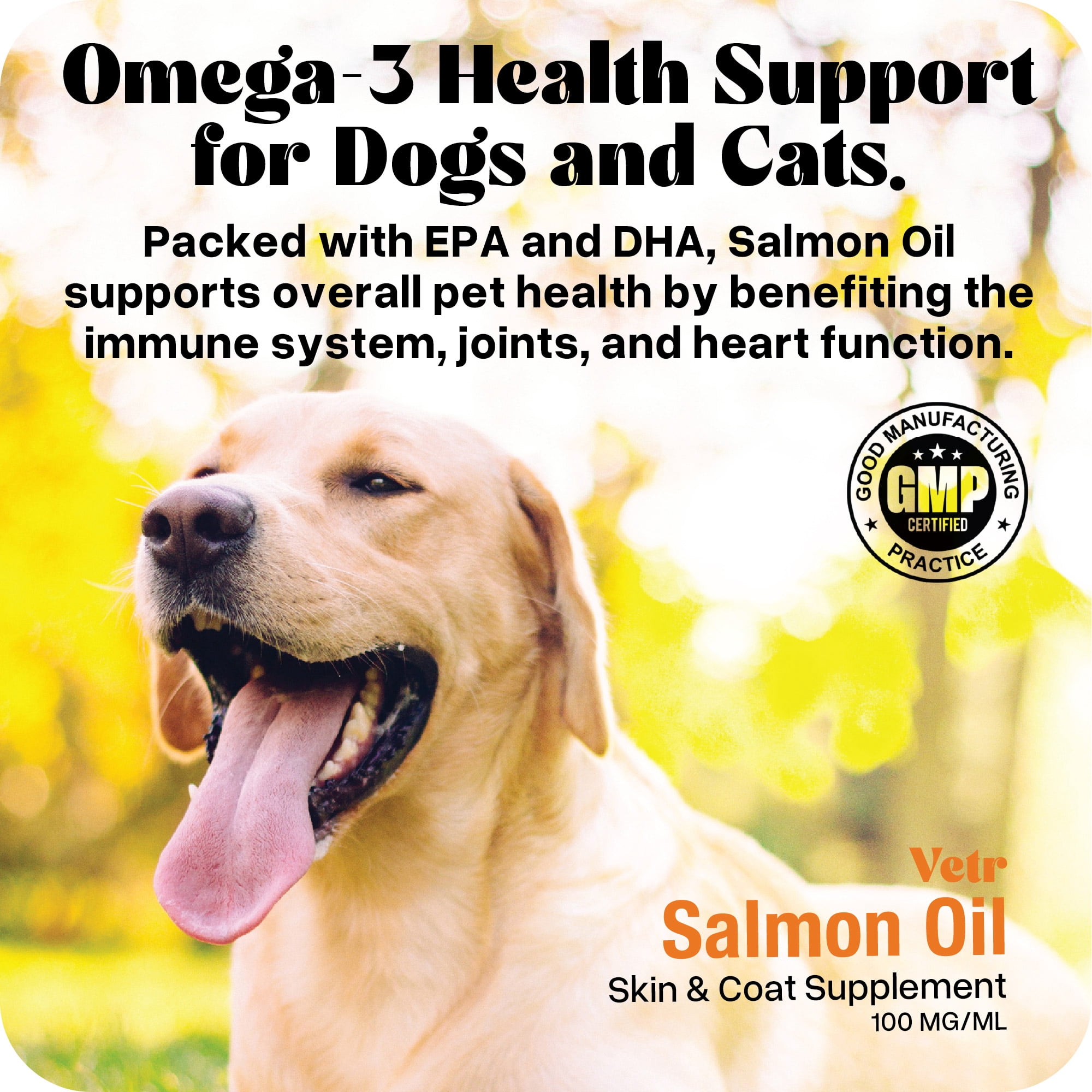 Norwegian Salmon Oil for Dogs & Cats, 16.9 oz - Omega 3 Fish Oil for Healthy Skin, Shiny Coat, Joint & Heart Health