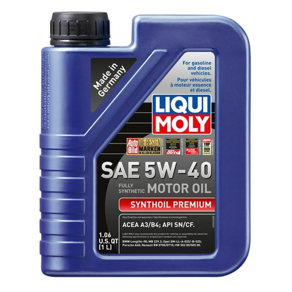 Liqui Moly Oil 2040 Synthoil Premium; SAE 5W-40; Synthetic; 1 Liter Bottle; Single