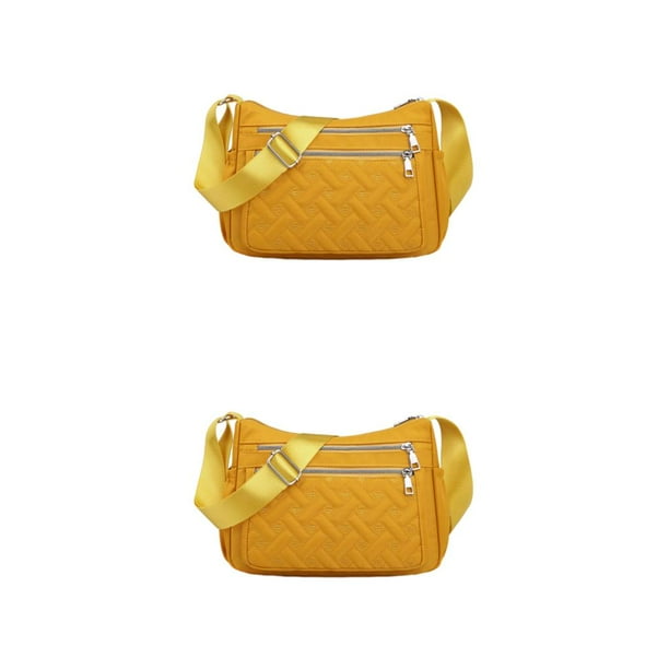 Qarigey Bolso bandolera de gran capacidad Premium para varios usos Bolso cruzado Regalo Premium Múltiples ocasiones amarillo amarillo 2Conjunto
