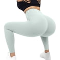 thumbnail image 3 of Outfmvch Workout Leggings Sets for Women 3d Compression Yoga Pants Seamless Push Up Design with Compression High Waist Shapewear Tights Non See Through Leggings A1 Mint Green S-3XL, 3 of 8