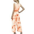 thumbnail image 2 of Gvmfive Women V Neck Sleeveless Jumpsuit Tie Dye Print Button Up Loose Playsuit Pants, 2 of 3
