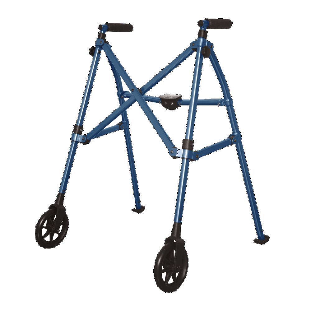 Able Life Space Saver Walker Cobalt Blue, Folding Travel Walker with