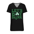 thumbnail image 4 of HongQid St Patricks Day Shirt Women V Neck Funny St Paddys Day T-Shirt Irish Graphic Short Sleeve Tee, 4 of 4