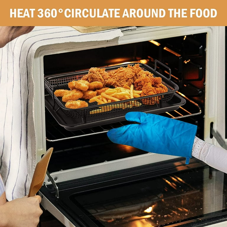 Crisping Basket & Tray Set Air Fryer Tray for Oven Air Fryer