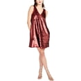 thumbnail image 1 of Rachel Roy Womens Sequin Mini Dress, Red, X-Small, 1 of 2