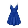 thumbnail image 4 of OSOLU Summer Dresses For Women 2025 Solid Color Hem Tie Back Dress Lovely Sundress Wedding Guest Dress, 4 of 5