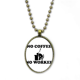 thumbnail image 1 of No hay café no trabajo Oficina diseño Collar Colgante de cadena vintage Colección de joyas colgantes Unbranded M, 1 of 3