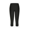 thumbnail image 5 of CFLVAEK Women's Elastic Waist Capri Pants Tummy High Rise Cropped Pant Stretch Knee Length Capris Lightweight Solid Yoga Pant, 5 of 6