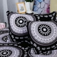 thumbnail image 5 of Bohemian Duvet Cover Sets with 2 Matching Pillow Shams Soft Microfiber 3-Piece Boho Mandala Quilt Set (Black, King), 5 of 6