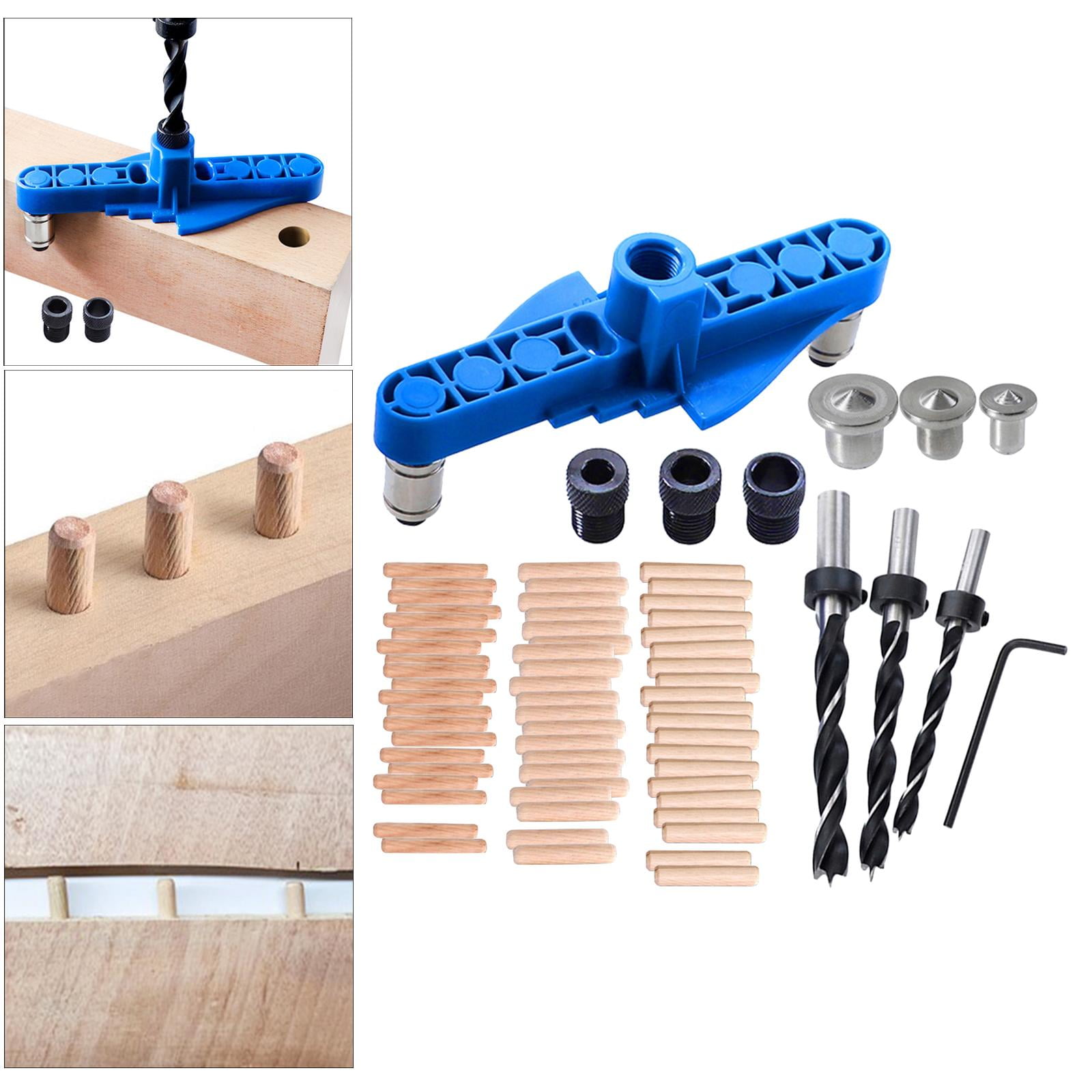 Fzaqwen 2 w 1 Hole Doweling Jig Kit Lokalizator dziurkacza Locator Drill