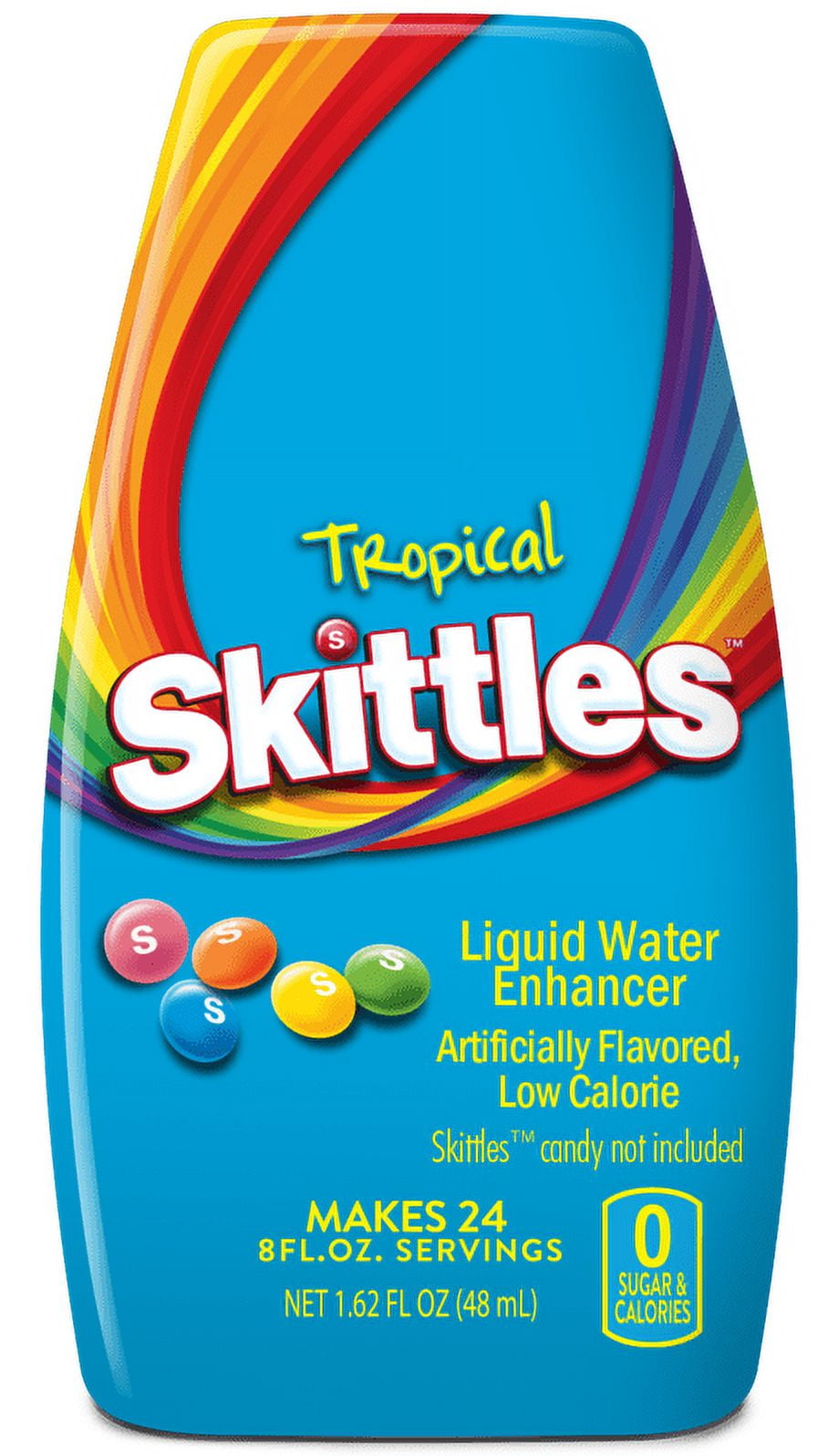 Skittles - Brandclub - Skittles Sugar-Free On-The-Go Liquid Water Enhancer  Juice Drink Mix, Tropical, 24 Servings, 1.62 fl oz