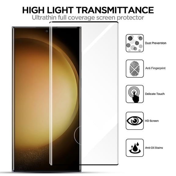 For Samsung Galaxy S23 Ultra (6.8",2023) Screen Protector Tempered Glass 9H Hardness Clear