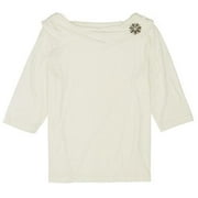 White Stag - Women's Plus Drape Neck Brooch Top