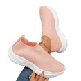 thumbnail image 3 of Domzle Womens Slip on Walking Shoes Comfort Lightweight Casual Sneakers | Non-Slip Breathable Sock Work Shoes Mesh Sport Casual Fashion Tennis Running Sneakers Pink, 3 of 9