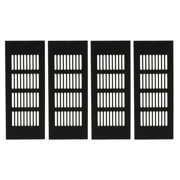 IBASETOY 4Pcs Black Metal Exhaust Vent for Furniture Cabinets Wardrobe with Moisture and Heat Resistance