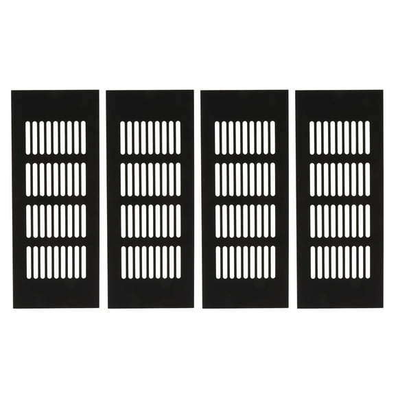 KAKOWELY Furniture Vent 4pcs Aluminum Alloy Air Grille Vent Cover for Furniture Wardrobe Shoes Cabinet7.87"X3.15"X0.59"