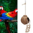 thumbnail image 1 of Casa De Coco Con Escalera, Cabaña Colgante De Concha De Coco, Juguete De Escondite Para Pájaros, Nido De Coco, Jaula Para Hámster, 1 of 7