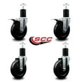 thumbnail image 2 of 5 Inch Soft Rubber Swivel 1-3/4 Inch Expanding Stem Caster Set 2 Brake, 2 of 2