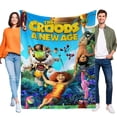 thumbnail image 1 of Los Croods anti-pilling, suave, ligera, esponjosa y acogedora de lujo para hogar y cocina – Perfecta para niños y adultos, 100 x 150 cm, 1 of 6