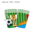 thumbnail image 3 of Tema de campeón de fútbol verde, Baby Shower, fútbol, vajilla desechable, vasos de papel, servilletas, platos, decoración de cumpleaños, 3 of 5