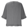thumbnail image 4 of Summer Sales Womens Summer Tops Cute Lightweight Cotton‑Linen 3/4 Sleeve Summer Casual Blouse Oversized Tshirts for Women Under 12$, 4 of 7