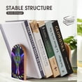 thumbnail image 6 of Tool Band Bookends Wood Book Divider Decor Shelves Non-Skid Book Stand 2 Pieces For Classroom Dormitory Bookshelf Office Home, 6 of 7
