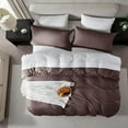 thumbnail image 5 of LammaLoe Duvet Cover California King Size, Soft Prewashed 3-Piece Duvet Cover Bedding Set with Pillow Shams, Chocolate Brown, 5 of 8
