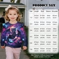 thumbnail image 6 of Yuyamidu Galaxy Dragon Sweatshirt Toddler Girl 3T 4T Lightweight Ruffle Sleeve Crewneck Sweatshirts Long Sleeve Pullover Tops Casual Fall Kids Everyday Athletic Clothes, 6 of 8