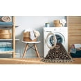 thumbnail image 2 of Ahgly Company Machine Washable Indoor Round Traditional Black Brown Area Rugs, 4' Round, 2 of 7