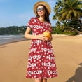 thumbnail image 4 of Vsdgher Maïs Soufflé2 pour Femmes Été 2025 Robes Midi Maxi Décontractées Légères Manches Courtes Col Rond Robe de Plage, 4 of 6