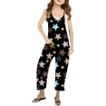 thumbnail image 2 of Landzoo One Combinaison Décontractée à Bretelles en V Imprimée pour Filles, Ample, Décontractée avec Poche, Longue, Mignonne, Confortable, Pantalon pour Fille, 2 of 6
