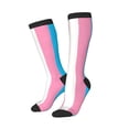 thumbnail image 2 of Transgender Flag Knee High Socks for Women Long Leg Warmers Socks, 2 of 7