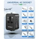 thumbnail image 2 of Adaptador Universal de Viaje LENCENT Negro con Cargador Internacional USB-A y USB-C para USA, UE, UK, 2 of 8