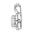 thumbnail image 3 of FB Jewels Sterling Silver Rhodium-plated Diam. & Created Opal Pendant, 3 of 5