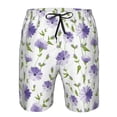 thumbnail image 3 of Fotbe Purple Chicory Trajes de Baño Estampados para Hombre, Shorts de Verano de Secado Rápido, Ropa de Playa, Bañadores-XX-Large, 3 of 6